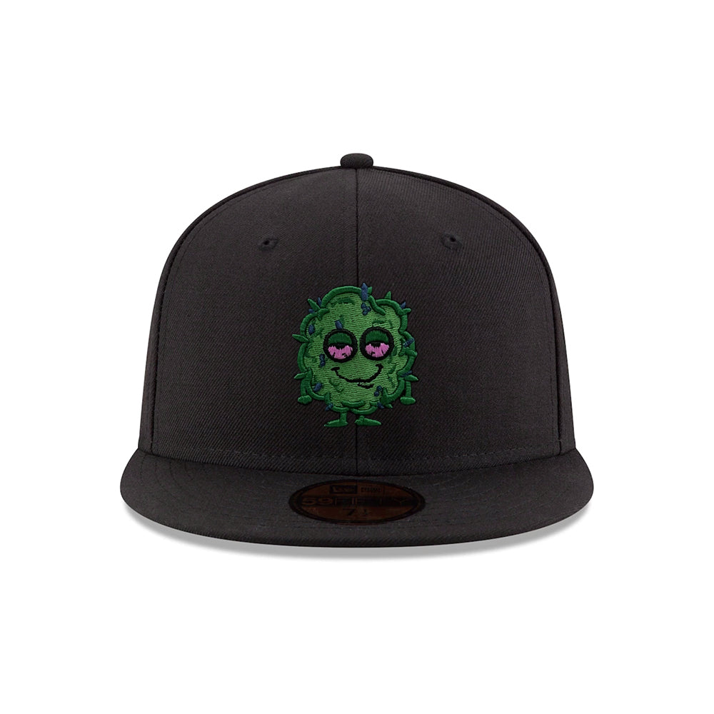 Black new era fitted with Burnie character on front 
